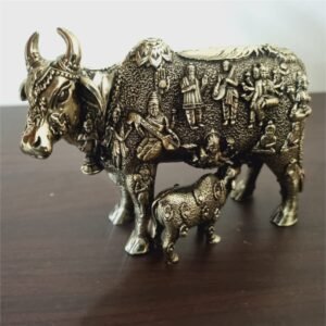 Brass Kamadhenu Cow Idol