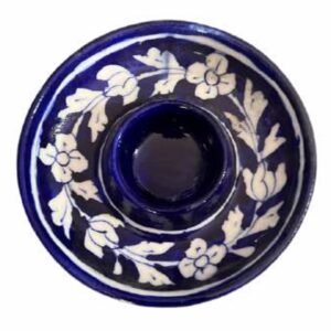 Blue Pottery Candle Stand