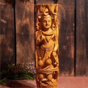 Kadam Wood Carved Lord Shiva Statue