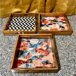 Epoxy Resin Wooden Decorative Tray