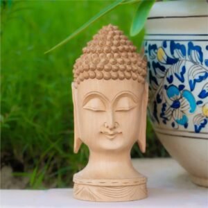 Kadam wood hand carved Lord Buddha head
