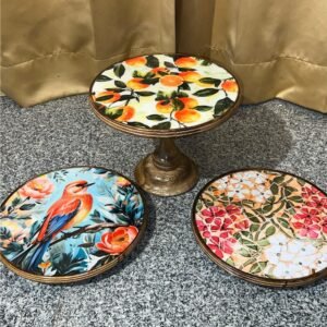 Epoxy Resin Wooden Cake Stand